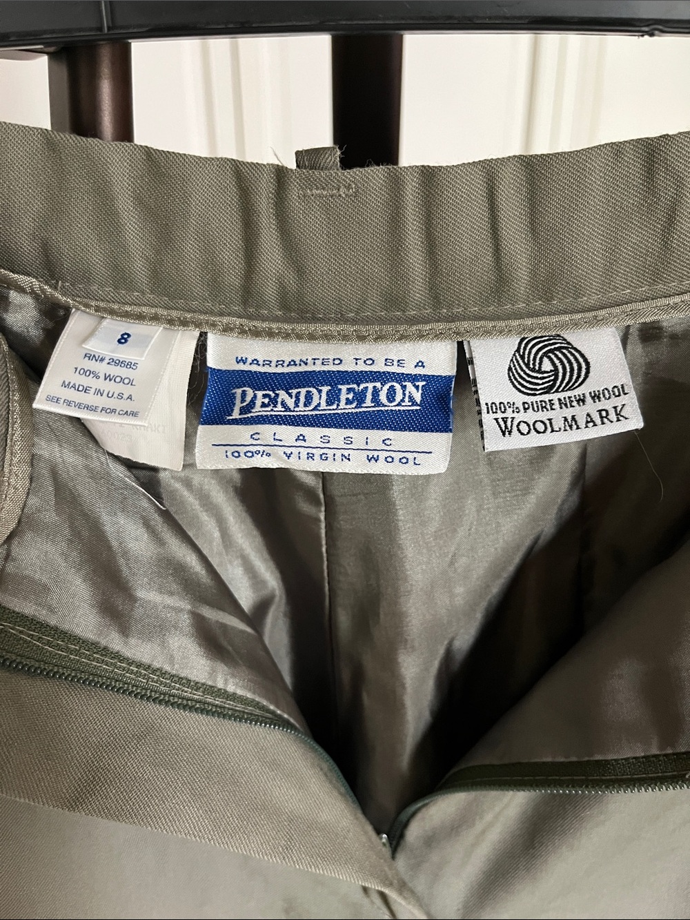 Vintage Pendleton Olive Womenโs Trousers